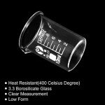 3Pcs 10ml Borosilicate Glass Beakers with Spout