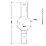 Laboy Glass Anti-Splash Adapter, 100mL Capacity