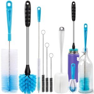 8-Pack Bottle Brush Cleaning Set with Long Handle