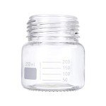 250 mL Wide Mouth Lab Glass Bottles - 6 Pack