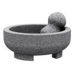 Large Unpolished Granite Mortar and Pestle Set