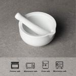 Porcelain Mortar and Pestle Set - 4.6 Inch