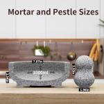 Large Unpolished Granite Mortar and Pestle Set