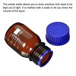 PATIKIL 100mL Amber Glass Media Bottles, 2 Pack