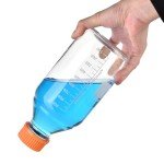 Kestun 1000ml Round Glass Media Bottles - 2 Pack