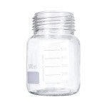 6 Pack 500 mL Graduated Round Lab Glass Bottles