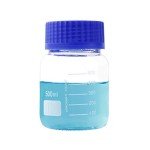 6 Pack 500 mL Graduated Round Lab Glass Bottles