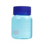 6 Pack 500 mL Graduated Round Lab Glass Bottles