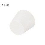 4Pcs White Tapered Rubber Lab Stoppers, 6#