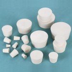 4Pcs White Tapered Rubber Lab Stoppers, 6#