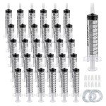 30-Pack Sterile 10ml Plastic Syringes with Caps