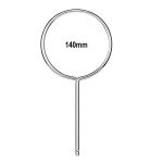 StonyLab Chrome-Plated Support Retort Ring, 140 mm