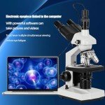Trinocular Microscope with USB Camera and Mechanical Stage