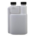 HDPE Graduated 8 oz Dispenser with Caps, 12 Pack