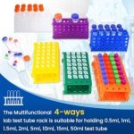 Colorful Plastic Test Tube Rack Holder - 6 Units