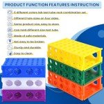 Colorful Plastic Test Tube Rack Holder - 6 Units