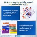 Colorful Plastic Test Tube Rack Holder - 6 Units