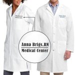 Custom Embroidered Women’s Lab Coat, 38 Inch