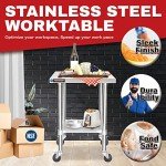 Stainless Steel Food Prep Table - 24x18 Inch