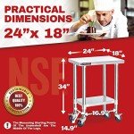 Stainless Steel Food Prep Table - 24x18 Inch