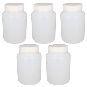 500ml White Translucent Lab Reagent Bottle Set (5)