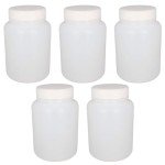 500ml White Translucent Lab Reagent Bottle Set (5)