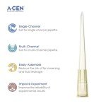 A-GEN Universal 200uL Pipette Tips - Yellow