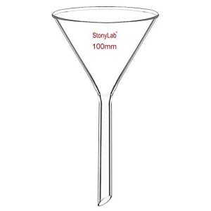 Stonylab Borosilicate Glass Funnel, 100mm Diameter