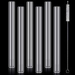 Borosilicate Glass Blowing Tubes with Brush - 6 Pcs