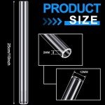 Borosilicate Glass Blowing Tubes with Brush - 6 Pcs