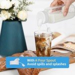 16 Oz Reusable Glass Juice Bottles with Spouts