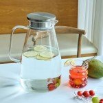 1 Gallon Glass Pitcher with Lid for Beverages