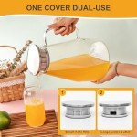 1 Gallon Glass Pitcher with Lid for Beverages