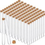 100PCS Glass Test Tubes with Cork Stoppers