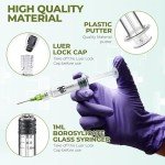 10 Pack Borosilicate Glass Luer Lock Syringes