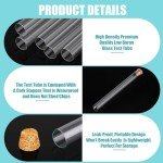 100PCS Glass Test Tubes with Cork Stoppers