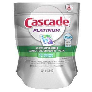 Cascade Platinum Fresh Scent Dishwasher Pods, 12 Count
