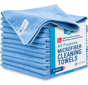 12 Pack Multi-Surface Microfiber Towels - 16"x16