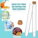 100PCS Glass Test Tubes with Cork Stoppers