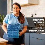 12 Pack Multi-Surface Microfiber Towels - 16"x16