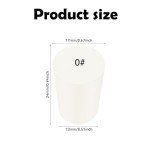 10 Pack Tapered White Rubber Stoppers with Hole