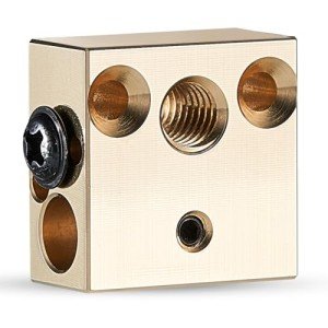 High-Temp Brass Heater Block for MK8 Extruder