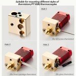 High-Temp Brass Heater Block for MK8 Extruder