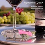 Double-Hinged Corkscrew Wine Opener with Cutter