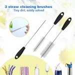 Double-Headed Nylon Cleaning Brush Set - 4 Pcs