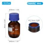 10 Pack 50ml Glass Reagent Storage Bottles