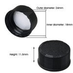 12pcs Black Poly Seal Screw Caps for Bottles