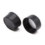 12pcs Black Poly Seal Screw Caps for Bottles