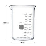 PYREX 3L Borosilicate Glass Measuring Beaker