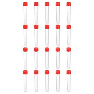 10mL Plastic Test Tubes - 20 Pack with Caps